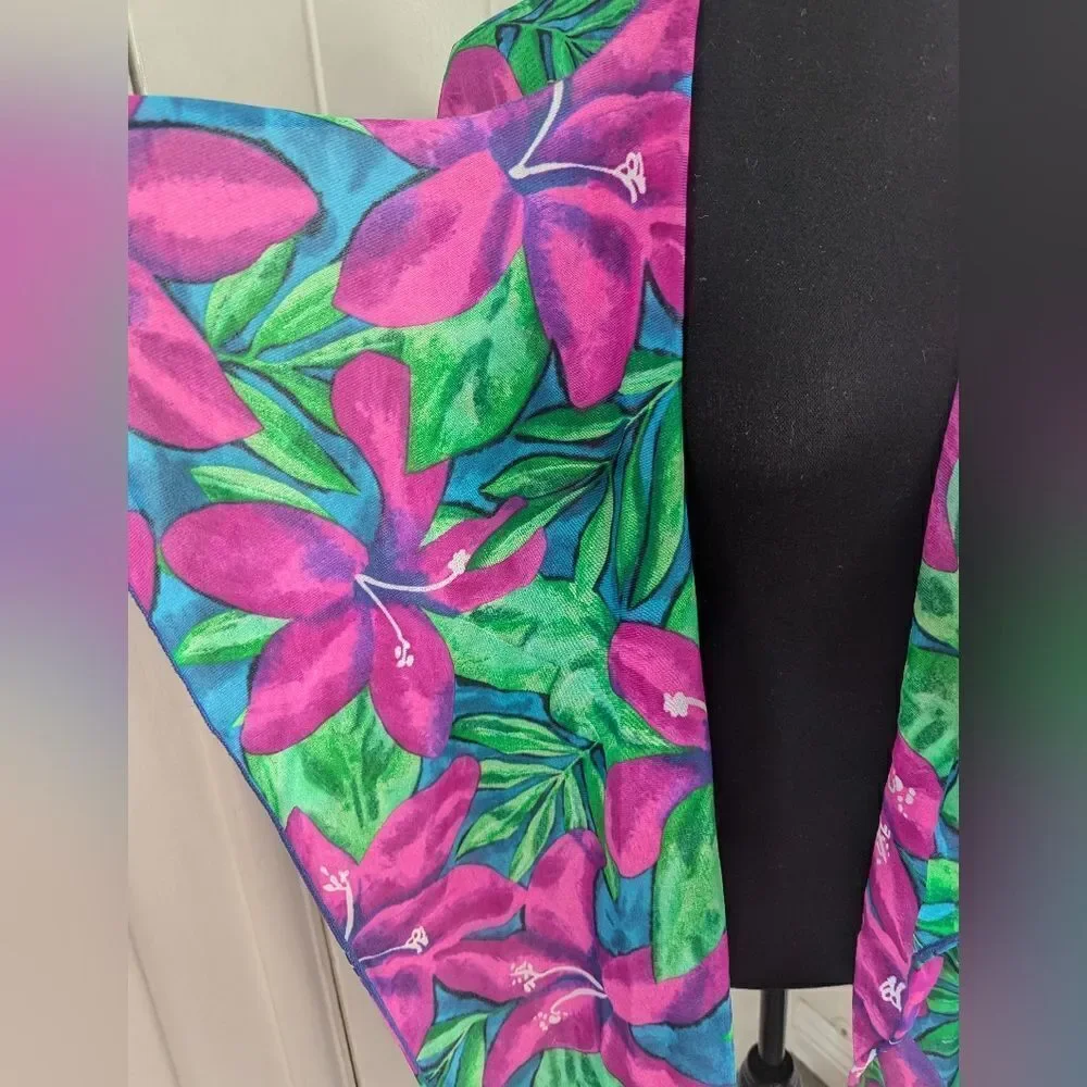 VTG Sirena 70s Retro Desert Glam Mrs. Roper Tropical Beachy Coastal Coverup